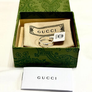 Gucci Interlocking G Openwork Ring in 925 Sterling Silver - Size 6 3/4